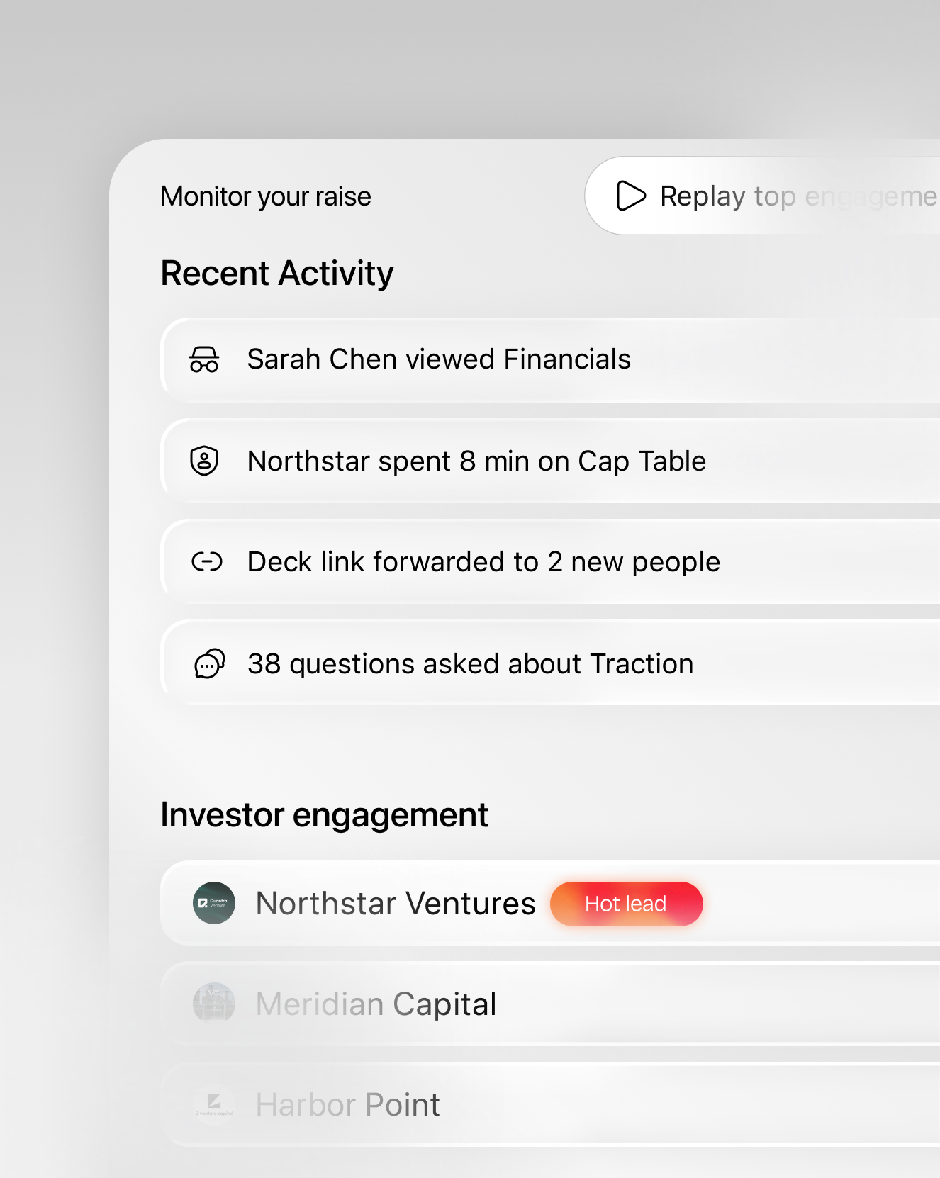 Track every investor